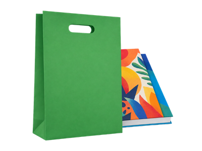Bolsa de papel con libros