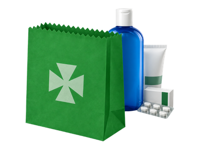Bolsa de papel con fármacos